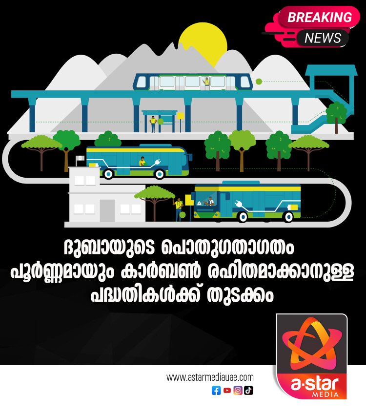 ദുബായുടെ പൊതുഗതാഗതം പൂർണ്ണമായും കാർബൺ രഹിതമാക്കാനുള്ള പദ്ധതികൾക്ക് തുടക്കം